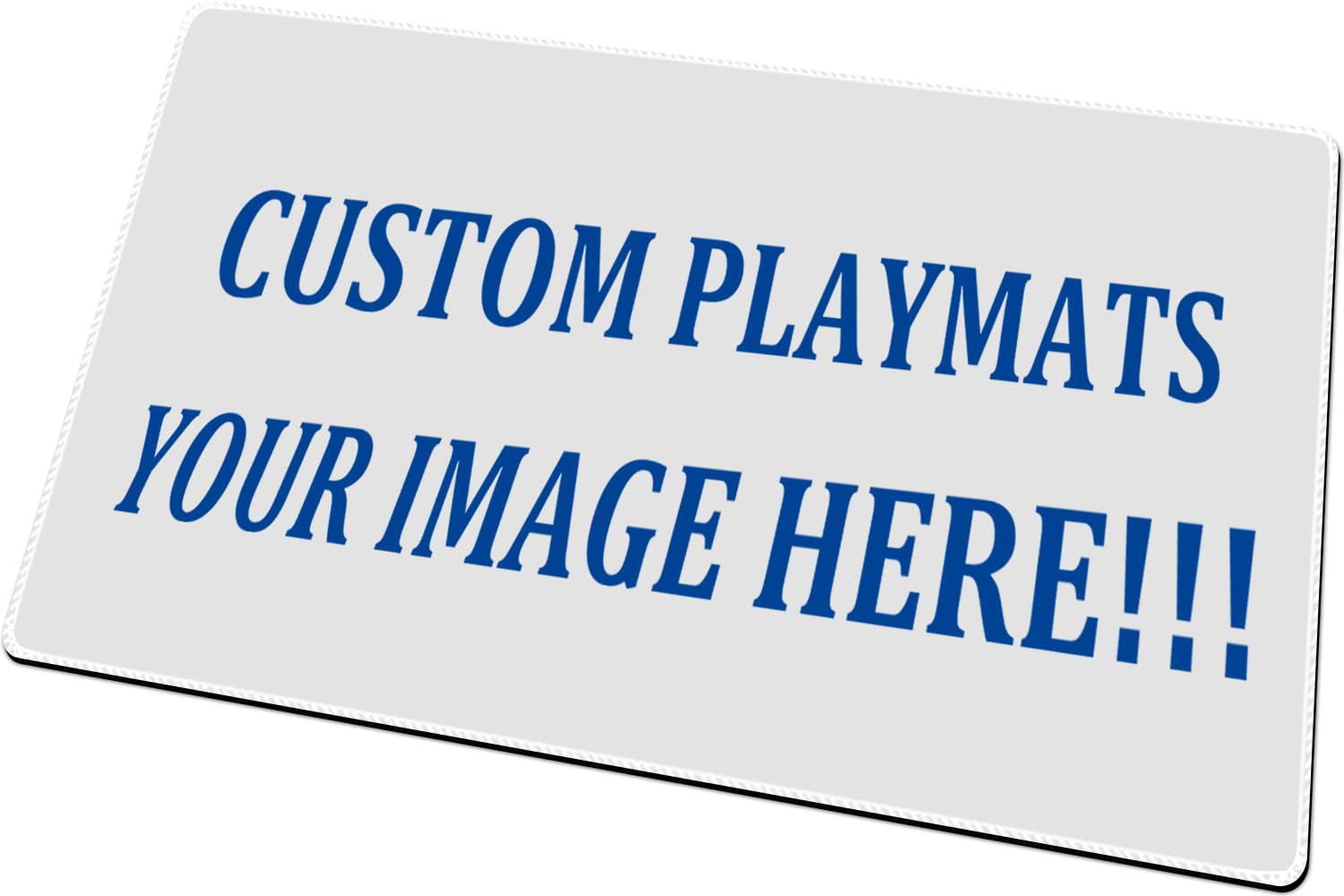 Buibuic Custom Playmat 24" x 14" Non-Slip with Mat Bag - Printable Play Zone & Optional Stitched Edging, Any Image Printed Your Design Tournament and Card Game Legal