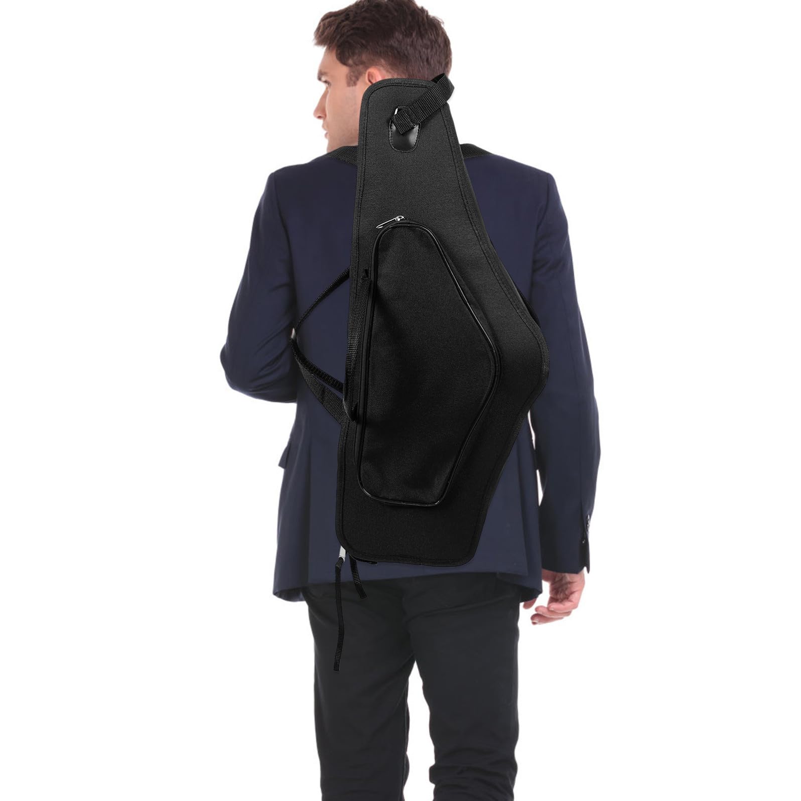 Borsa per Sassofono Contralto Oxford Nero Spugna Imbottita, Tracolle Regolabili e Design Comodo per Trasporto di Strumenti Musicali
