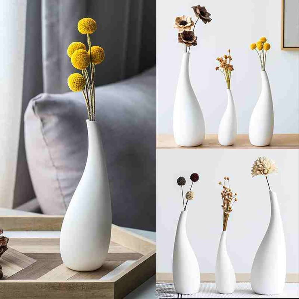 Vasos de cerámica, Florero Decorativo for decoración del hogar, Estante de Mesa(Small)