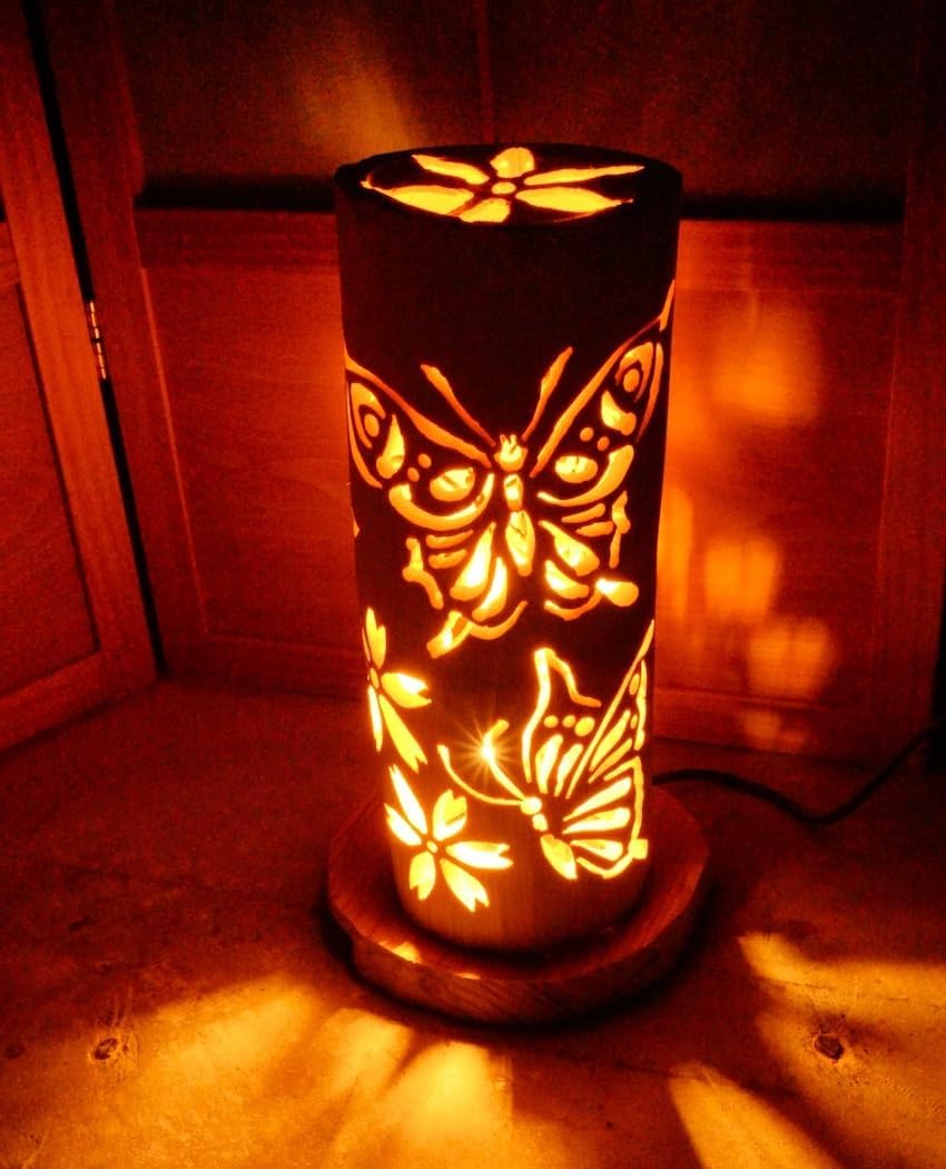 竹灯籠　竹灯り　〜〜蝶〜〜 竹灯り 〜蝶手毬〜 竹灯籠 極太孟宗竹 | iichi 日々の暮らしを心地よく