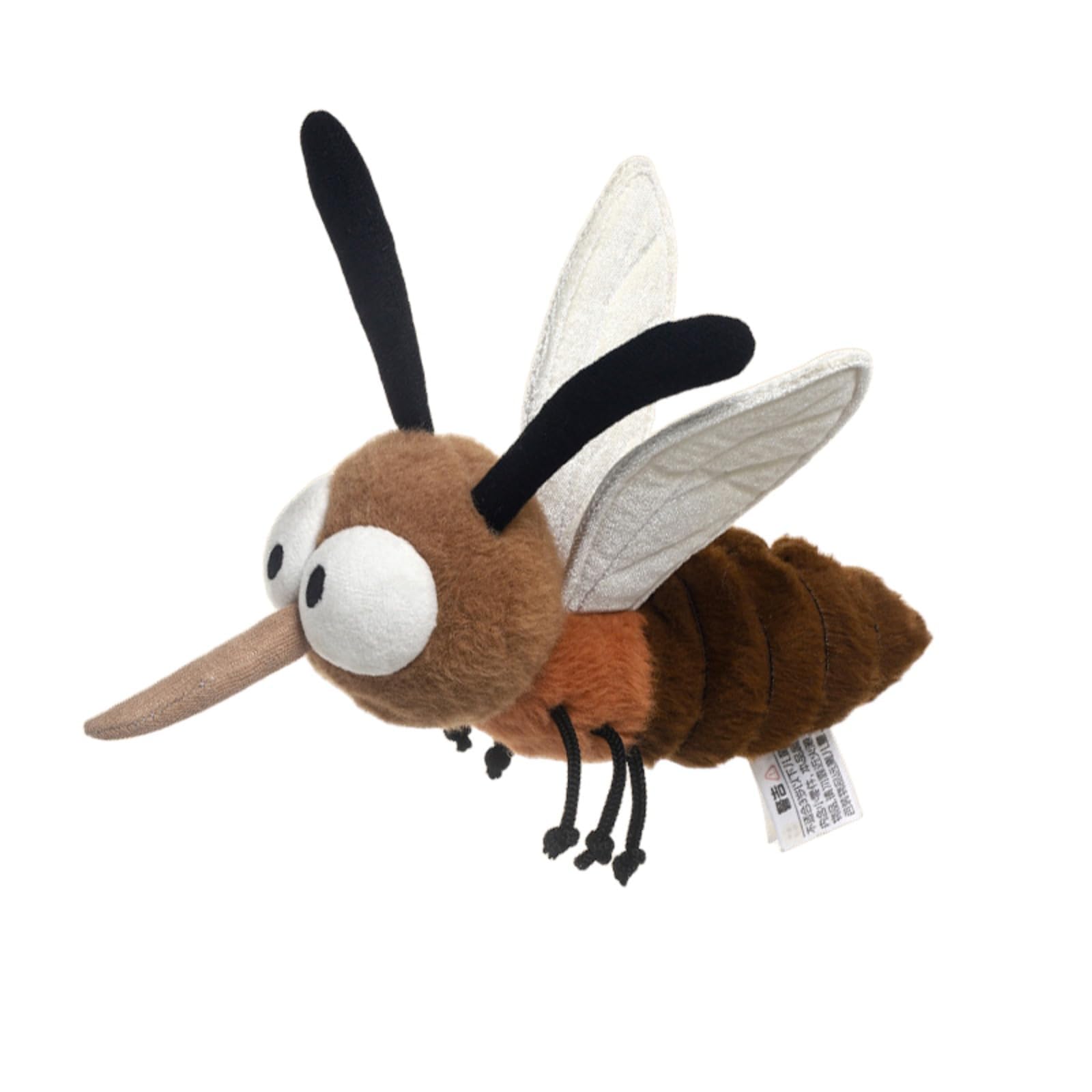 JORCEDI Fly Stuffed Animal,Small Insect Plush Toy,Realistic Cuddly Comfortable Doll,Flies,Mosquitoes,Bees,Cockroaches,Room Decor,Playful Gift for Boys Girls Teens,Playing & Cuddling (Mosquitoes)
