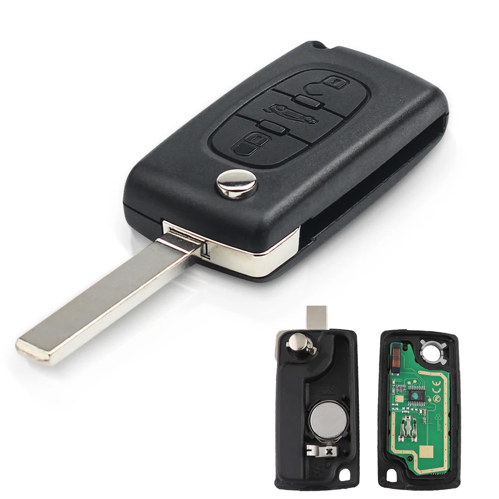 Clé Vierge Complète Keylessgo 4A AES HU83 Pr Peugeot 208 308 - Foto 8