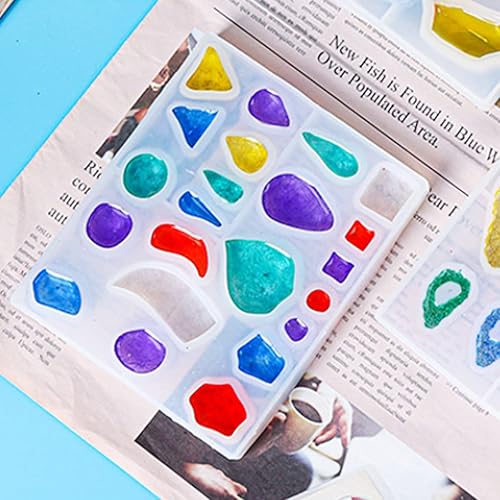 Miniatura 6 de Cayway - Molde de silicona para joyas, 1 pieza con tornillos para ojos, ganchos para los oídos, cuerda de cera negra y hebilla colgante para la