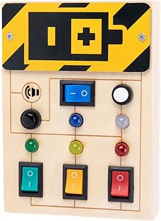comutação Montessori,Placa Montessori com interruptor luz - Brinquedo educativo para crianças pequenas, brinquedos aprendizagem para crianças com botões, fios e luzes Sritob