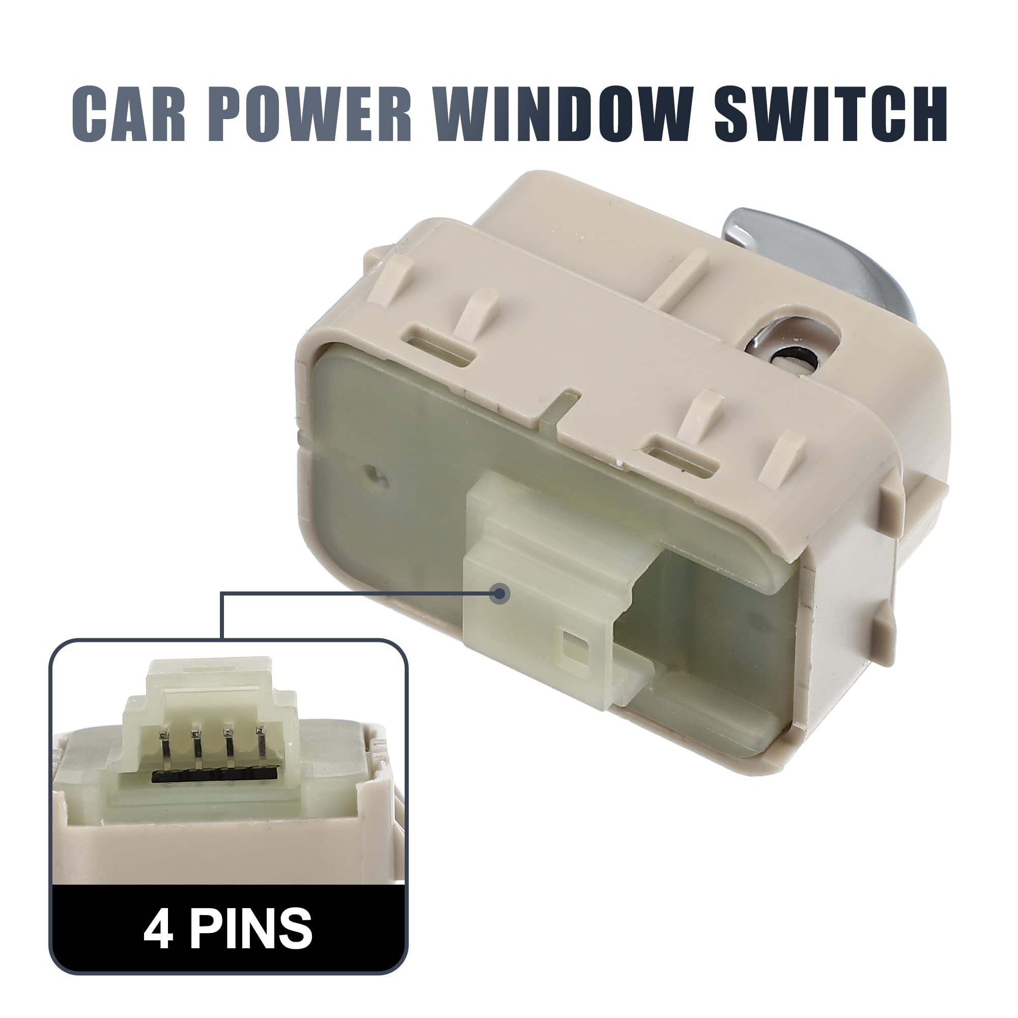 X AUTOHAUX Interrupteur lève-vitre électrique avant droit A2059051513 A2057371000 A22290522039051 pour Mercedes-Benz C300 C400 C43 C63 GLC300 GLC350e GlC63 2015-2020 Beige