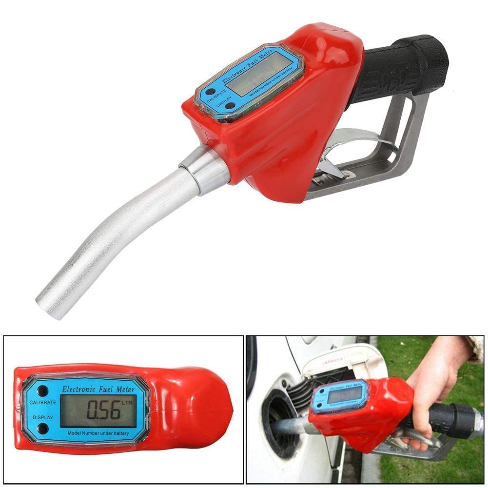 Pistola Gasolio Automatica AC-15A, Pistola per carburante con ugello erogatore misuratore di flusso, per contatore Carburante Ugello, per carburante per benzina, diesel, gasolio