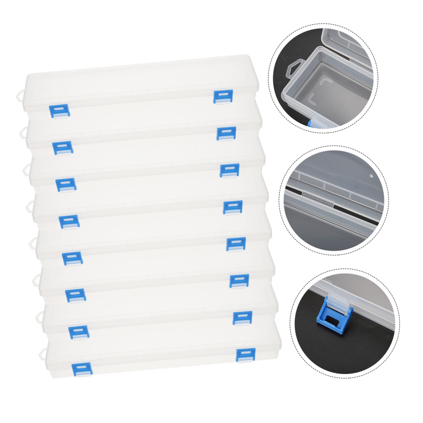 VILLCASE Wasserpinsel Etui Kunststoff 8 Stück Transparent Multifunktionale Aufbewahrungsbox für Aquarellstifte Pinsel und Zeichenstifte Geeignet für Schüler und Lehrer zur Organisierten