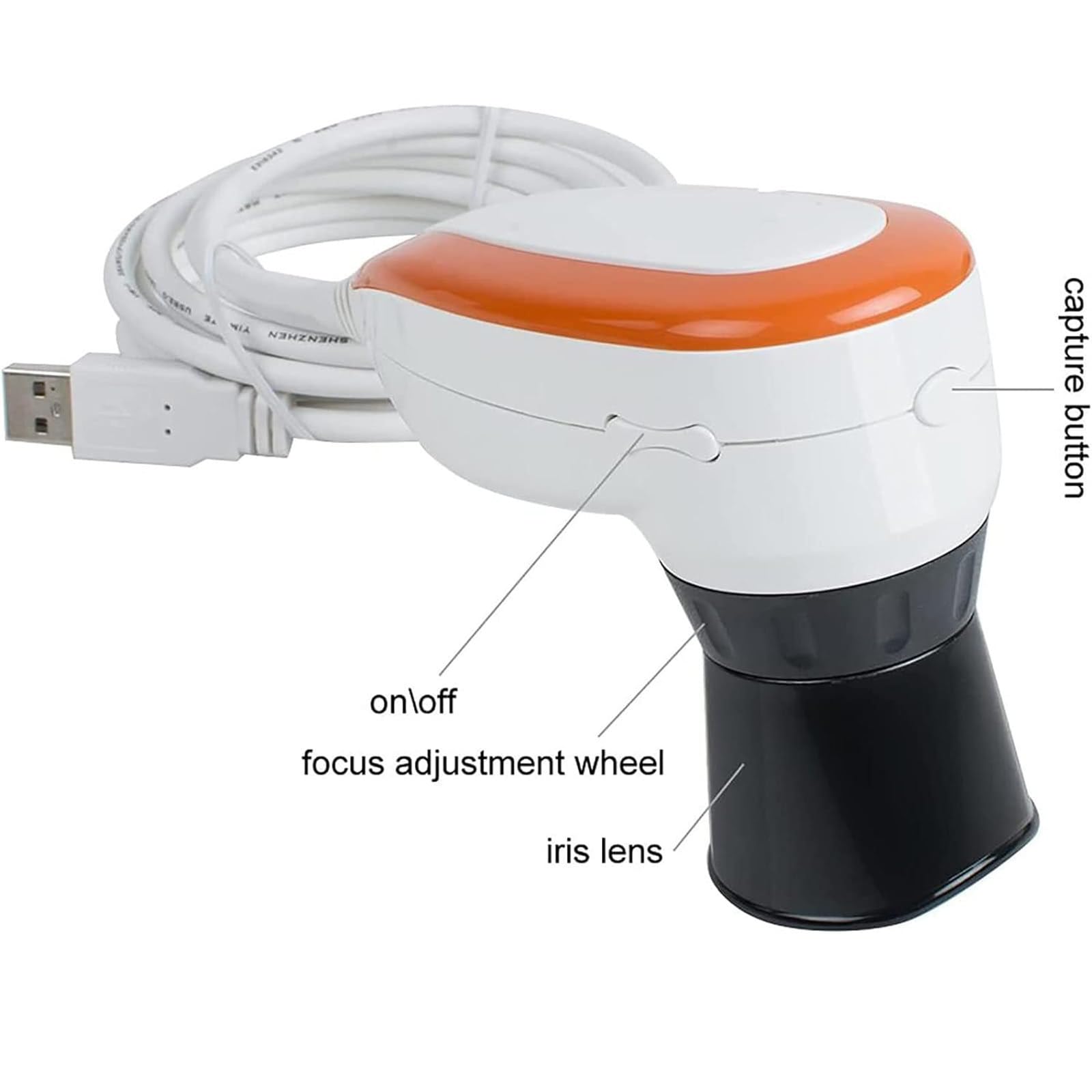 Analizador de Iris portátil Detector de Iris Cámara de iridología Computadora 2560 * 1920 Interfaz USB2.0 Cámara Ocular de diagnóstico de iriscopio con Software Pro Iris