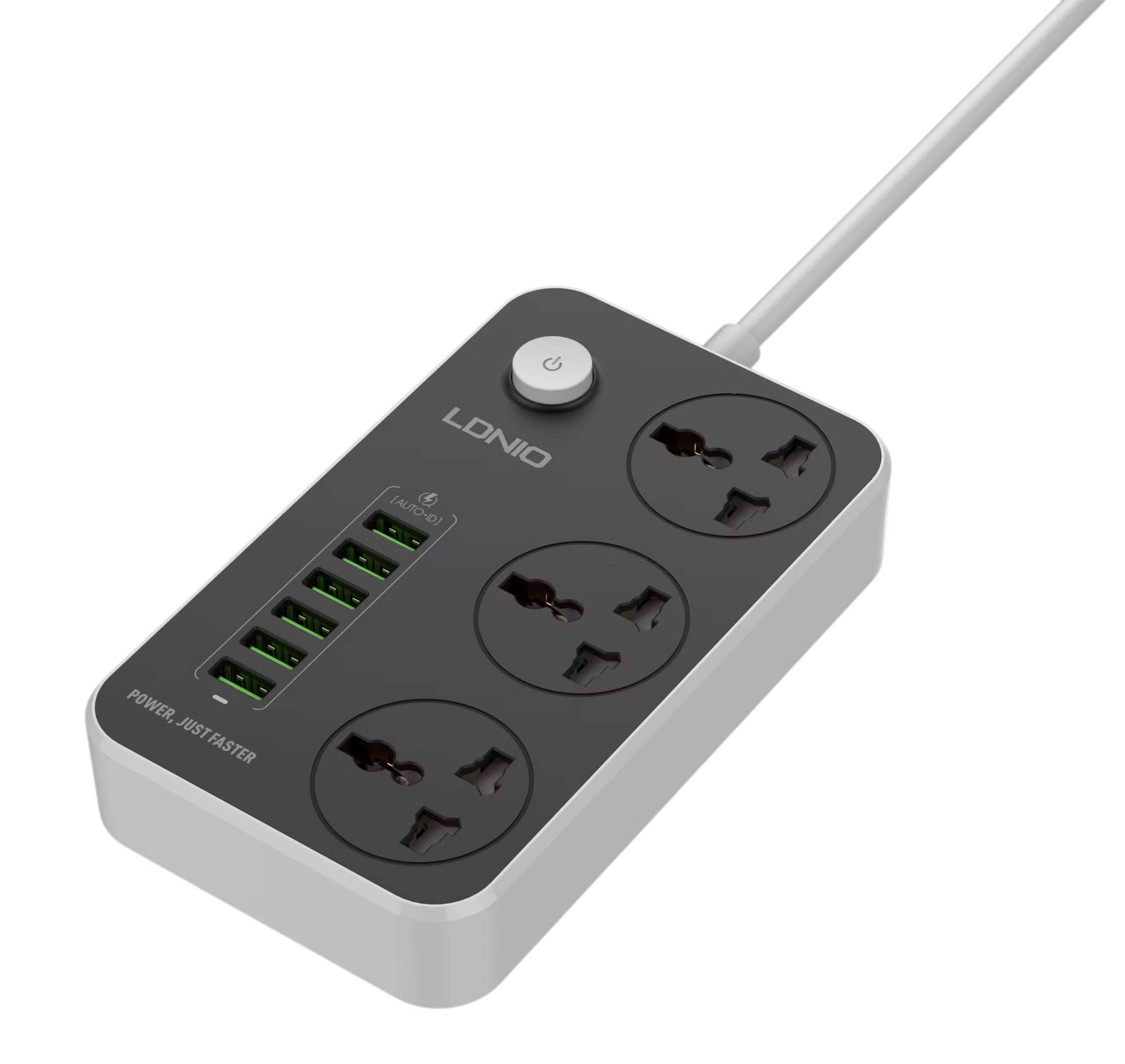 T Teclusive Smart 10A Power Strip Extension with USB Ports | 250V 3 Power Socket with 6 USB Fast | 2M Power Cord | 2500W Multi Port Extension-image-36