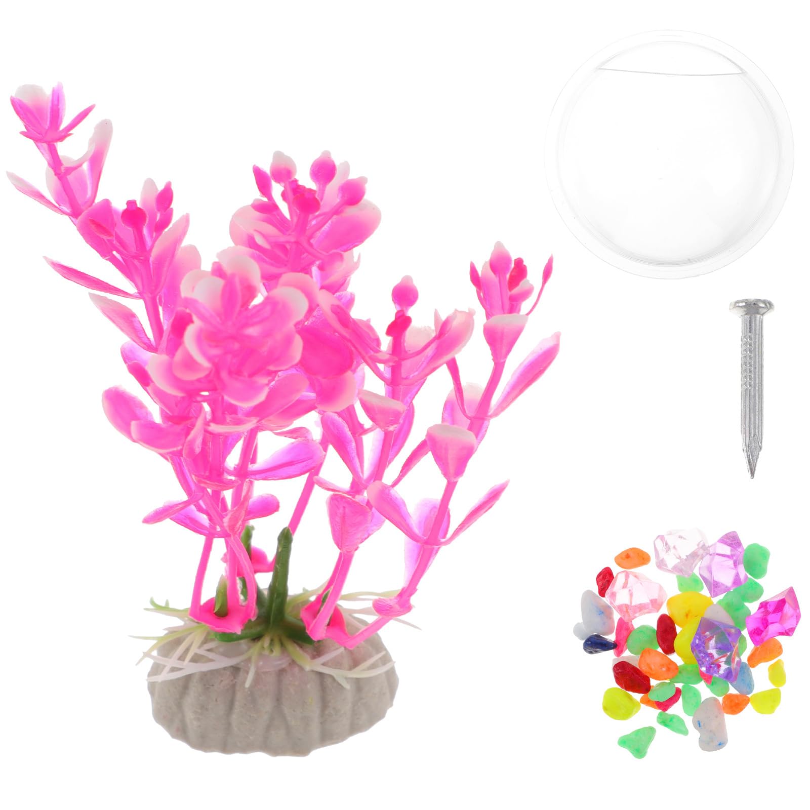 BESTonZON Wall Mounted Hanging Fish Tank Acrylic Aquarium Bowl 17cm Home Decor for Betta Fish and Aquatic Pets