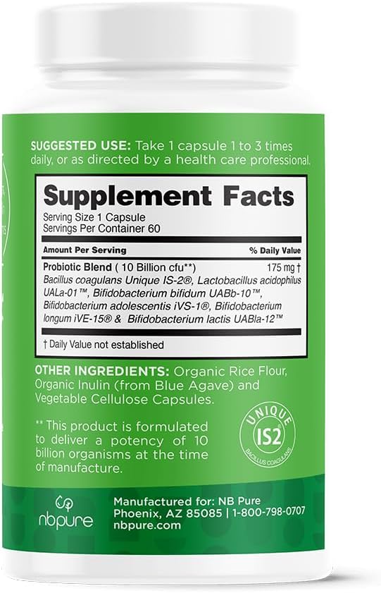nbpure Poobiotics, Vegan Pre & Probiotics – Gut Health & Microbiome Balance Support for Men & Women – Supports IBS, Diarrhea, Constipation, Leaky Gut Relief – Lactobacillus & Bifidobacterium
