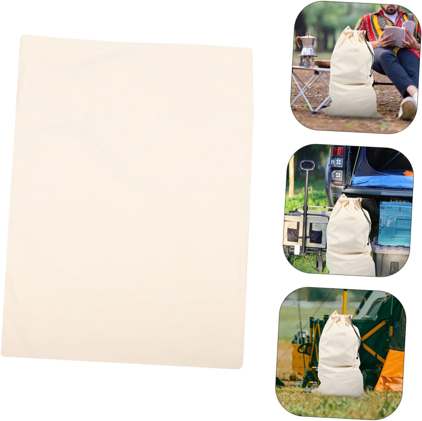 Large Capacity Drawstring Hunting Bag Portable Storage Sack for Outdoor Gear Easy to Clean Canvas Travel Organizer for Camping and Hunting Accessories image 3