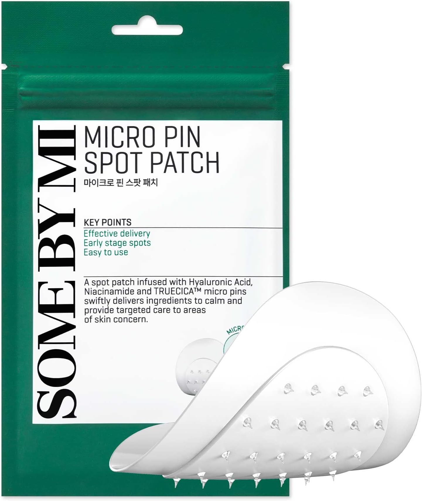 SOME BY MI Micro Pin Spot Patch - Pack of 1, 14mm 9 Counts - Microneedle Hydrocolloid Pimple Patch with Salicylic and Hyaluronic Acid - Skin Troubles Care Focused Spot Cover - Korean Skin Care
