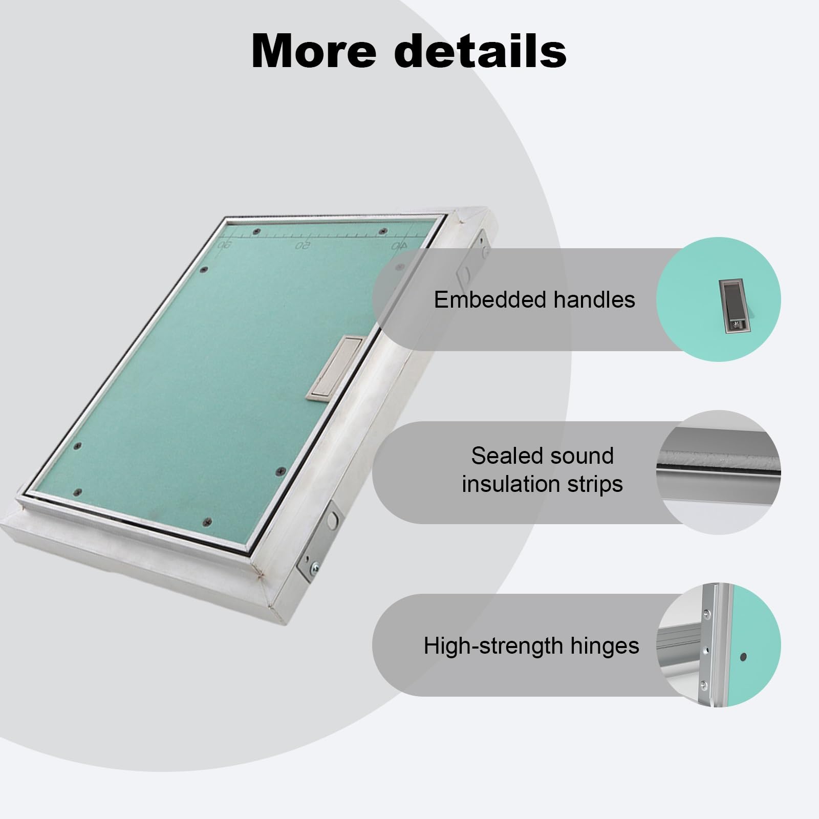 Porta di accesso magnetica per cartongesso, pannello nascosto per impianti idraulici e riscaldamento, facile accesso ai cavi nascosti, design galvanizzato, perfetto per la ristrutturazione della casa