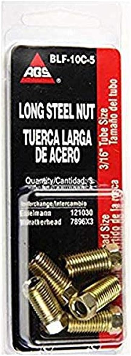 AGS BLF-10C-5 Brake Line Fitting, 5 Pack