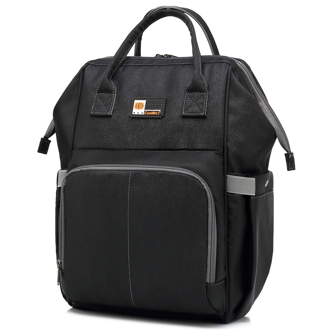 CoolBELL Tiny-Tots Multifunctional Diaper Bag/Backpack/Nappy Bag/Handbag Cum Maternity Bag with Bottle Organizer & Tissues Dispensing Pocket in Nylon Fabric for Moms During Trave