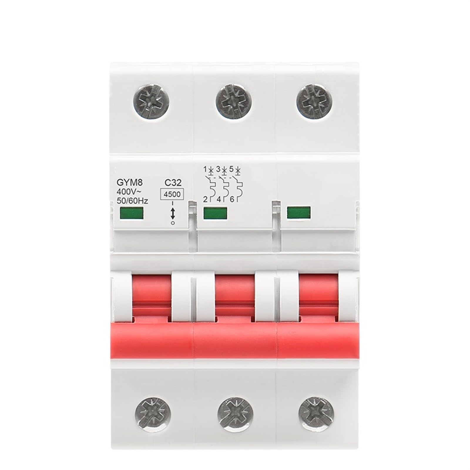 Mini disjoncteur triphasé GYM8 résout les courts-circuits sur rail Din 220V