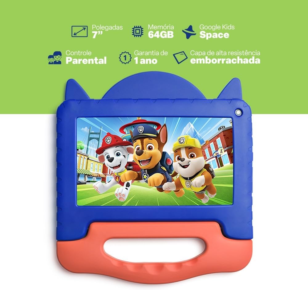 Review Tablet Infantil Patrulha Canina Chase: diversão e aprendizado na palma da sua mão! 6 61VbMhkR0UL. AC SL1000