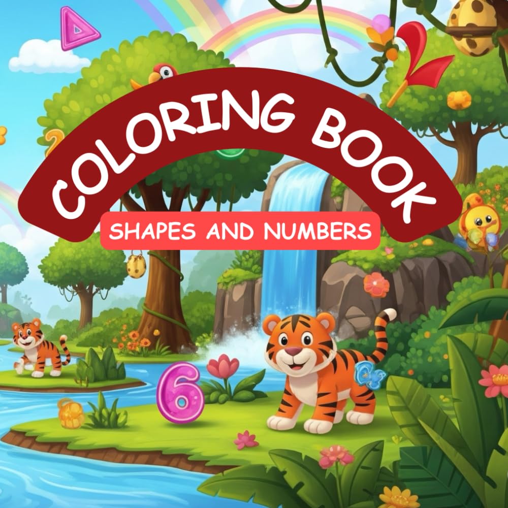 Shapes & Numbers: A Colorful Adventure: Interactive Coloring Fun for Kids Aged 0-6