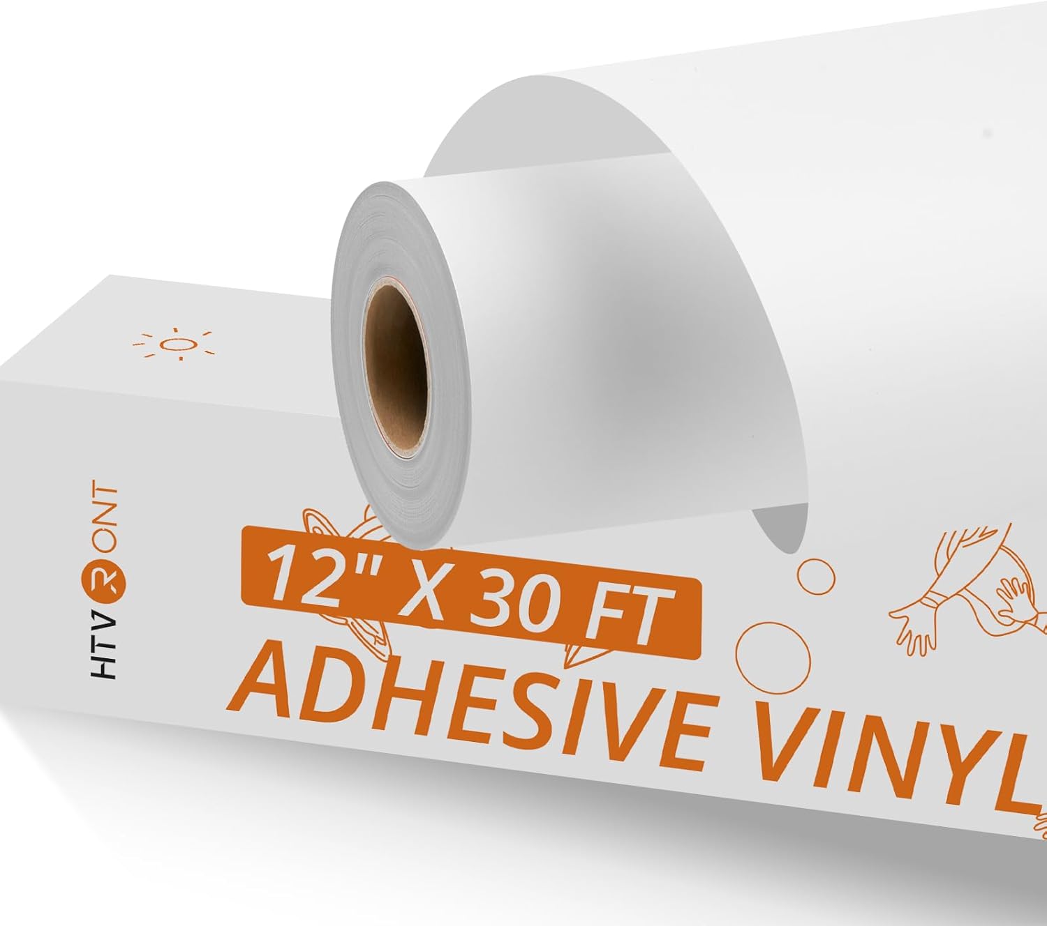 HTVRONT Permanent Vinyl Bundle, 8 Colors 12" x 5ft Permanent Adhesive Vinyl Rolls Compatible with Cricut Cutting Machine, Silhouette, Cameo Cutters, Signs, Scrapbooking, Craft, Die Cutters