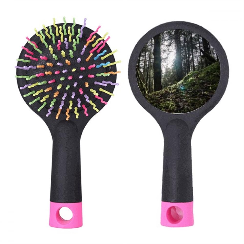 Brosse à cheveux démêlante design vert foncé de qualité supérieure