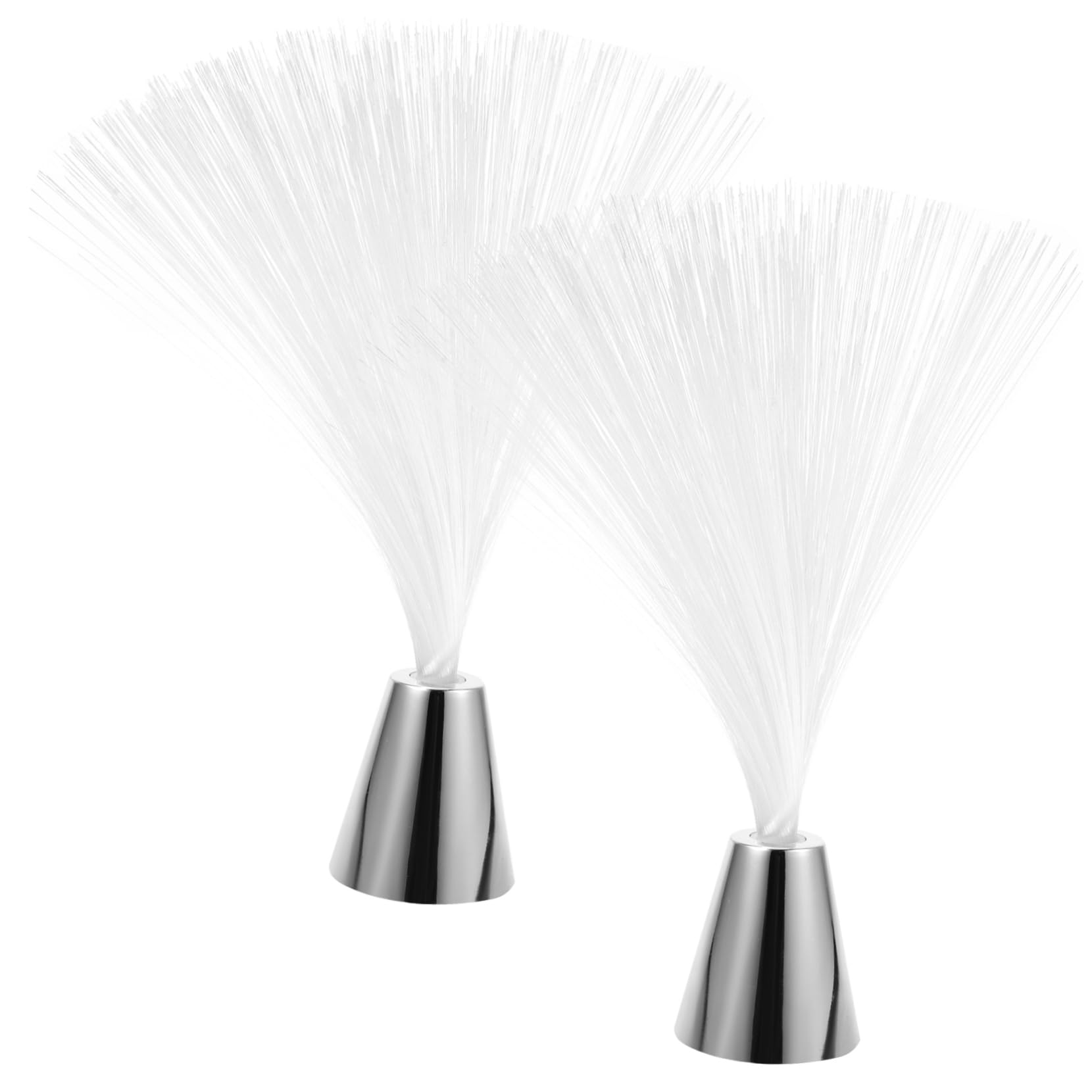 Uonlytech 2pcs Colorful Led Fiber Optic Lamp Color Changing Decorative Lights for Home Wedding Christmas Party Holiday Batteries Not Included