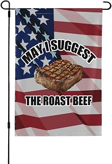 May I Suggest The Roast Beef Garden Double-sided Flag Sale 12.5x18in Durable Weather-Resistant