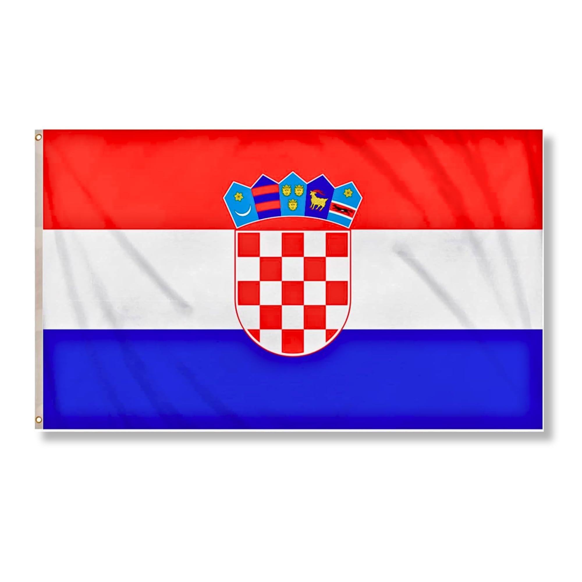 Croatia Flag 5ft x 3ft with Brass Eyelets – Polyester Croatian Flag Banner for Football Matches, Fan Zones, Home & Garden Display — image 1