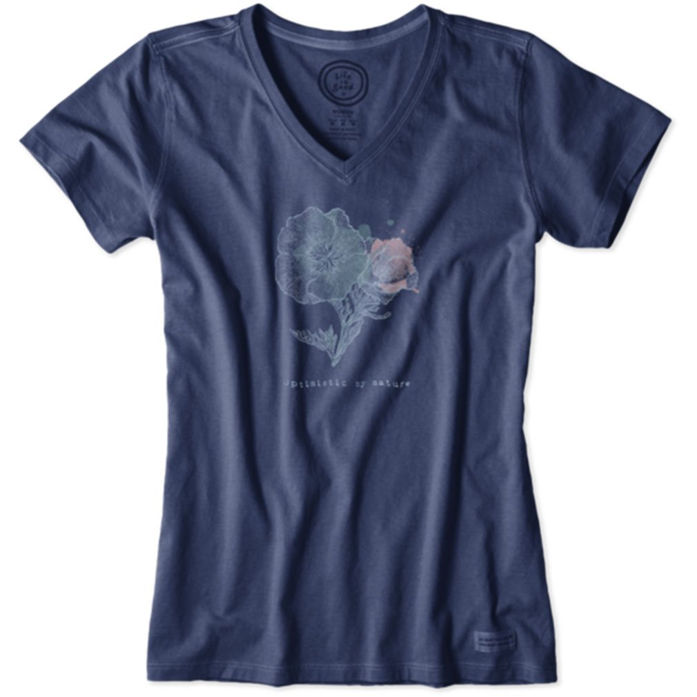 Life is Good Women's Crusher Vee Optimistic Nature Tee