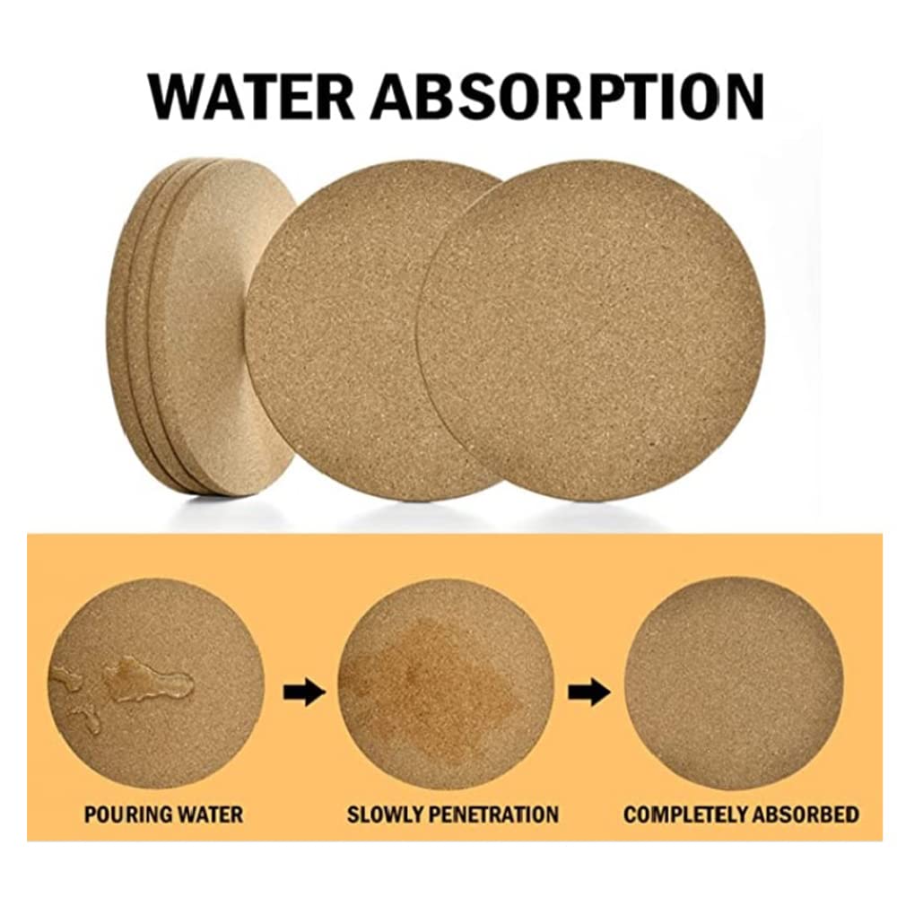 KAVI Cork Trivets - Heat Resistant & Washable Set -5