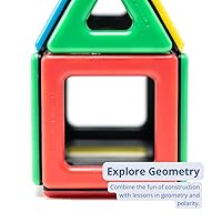 Vista 7 de Polydron Juego de construcción educativa magnética para niños, multicolor, kit de construcción creativa de desarrollo, juguete geométrico 3D