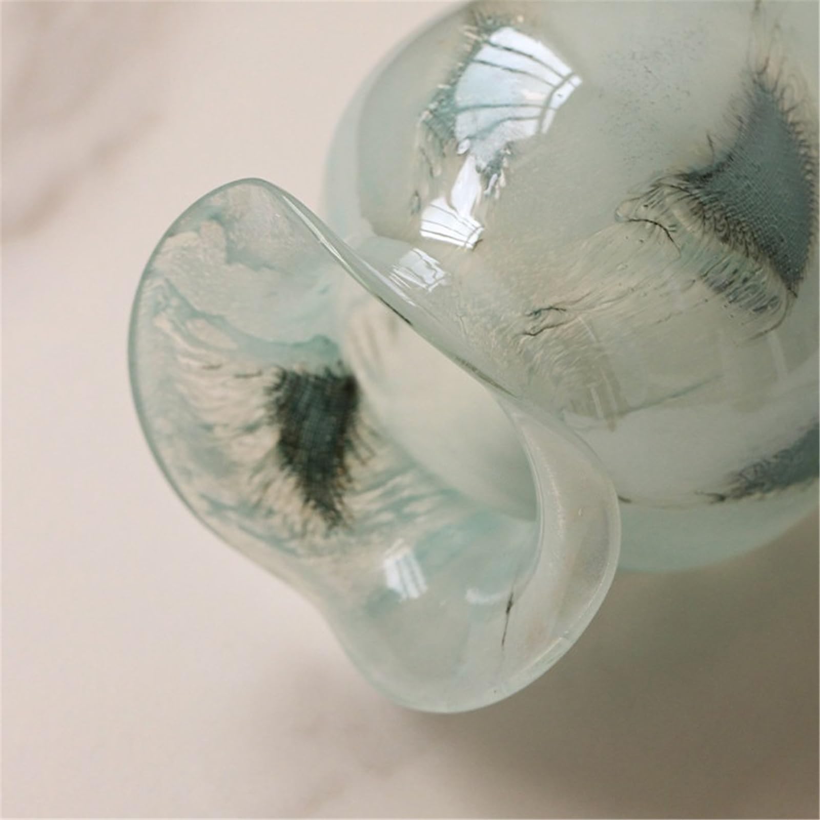 vasi per Arredamento Decorazione Vaso Antico in Vetro Blu