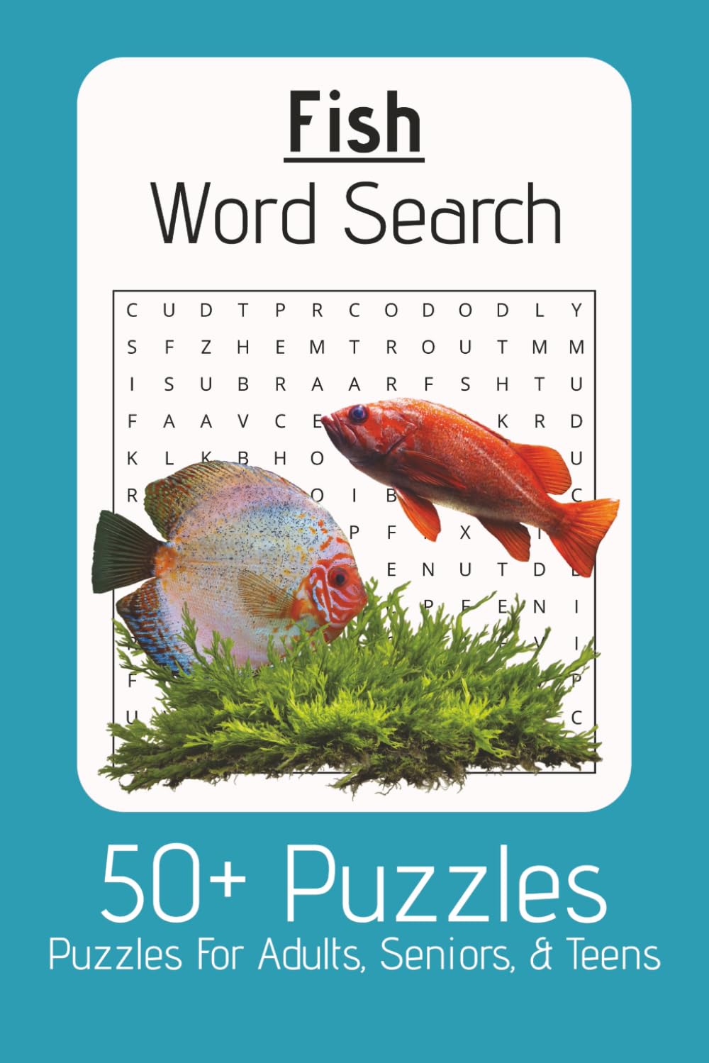 Fish Word Search Puzzle Book: Word Searches with Easy to Read Print about Fish, Fish Habitats, Aquatic Wildlife and More | 6x9 inches, 110 pages | 50+ ... Gift for Vacations, Holidays and Free Times