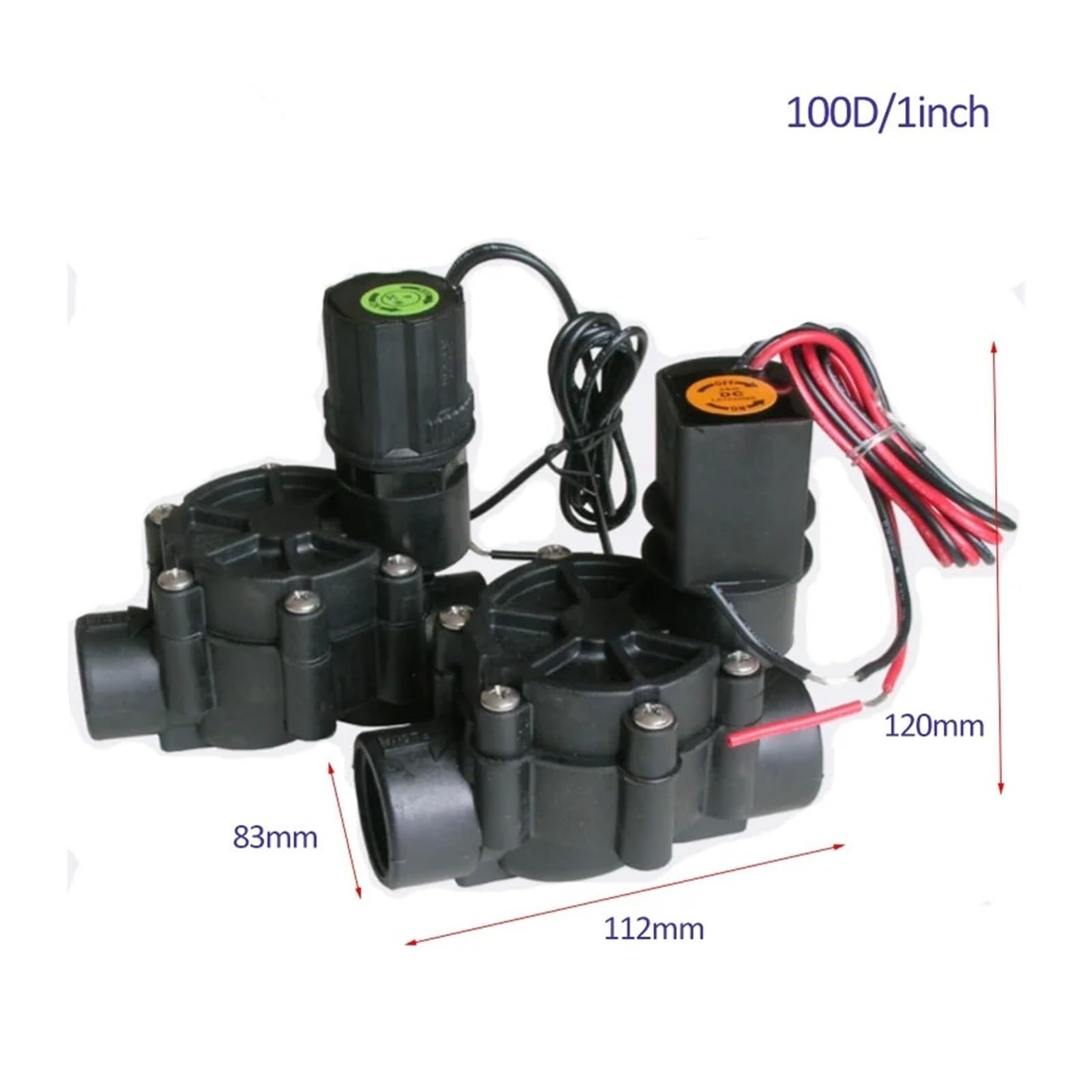 Electroválvula de riego de 3/4'', 2 vías, 2 Posiciones, N/C, 220 V, 12 V, 24 V CC, con Enclavamiento for riego agrícola(AC 220v)