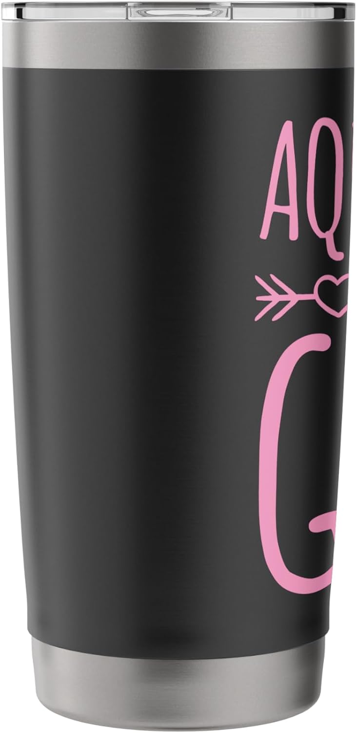 Aquarium Girl With Bohemian Style Heart Arrow Graphic Stainless Steel Insulated Tumbler image 4