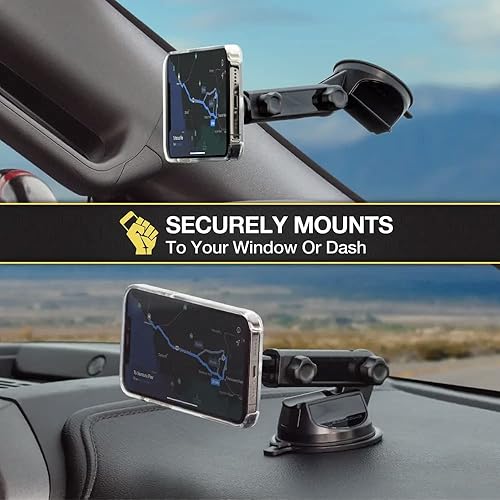 Miniatura 43 de Scosche MP2ODVM-XTSP MagicMount Pro2 - Soporte magnético para teléfono celular 4 en 1, compatible con MagSafe, iPhones, Galaxy, Pixel y todos