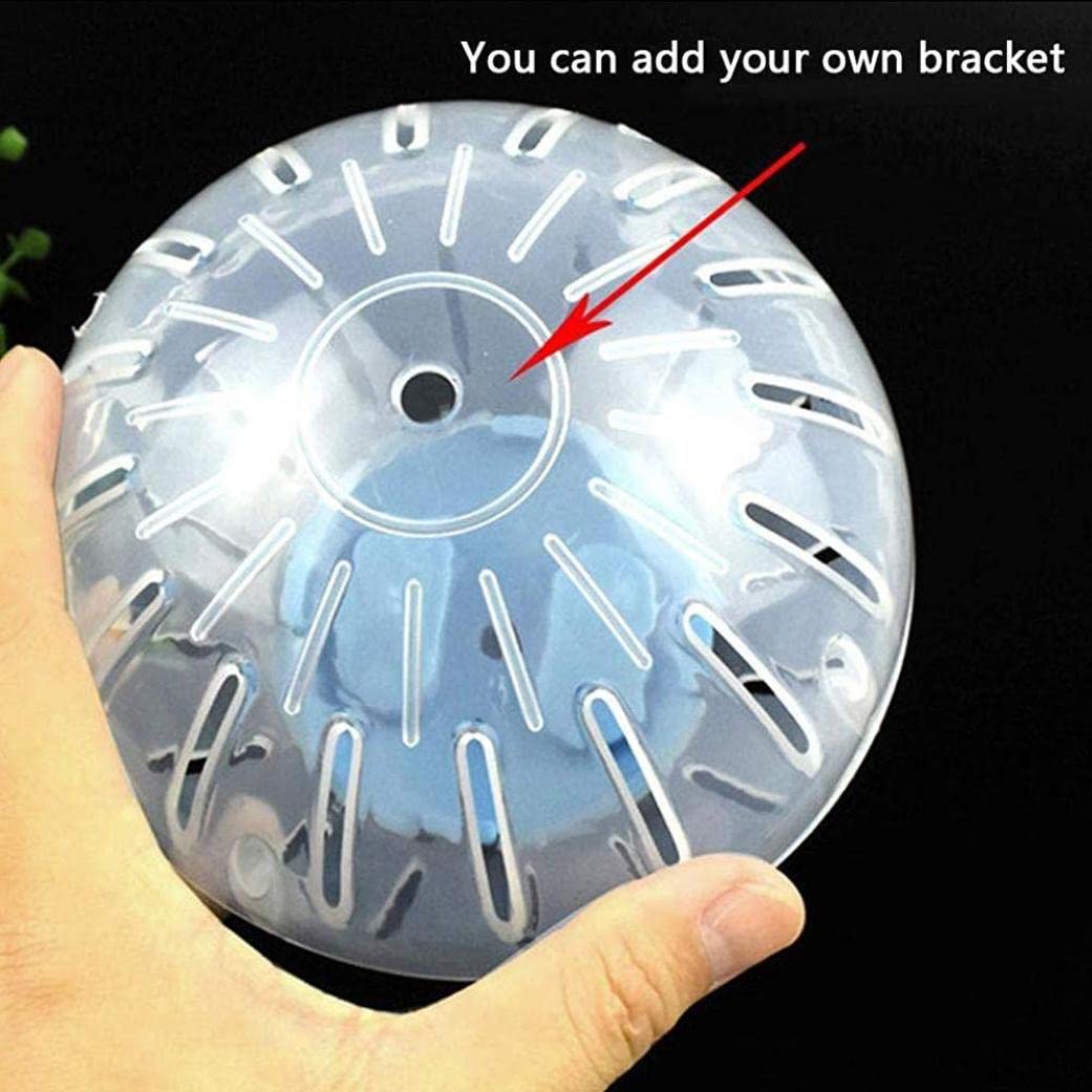 Sfera per criceti 10 cm in plastica sicura trasparente, ruota per criceti lavabile, gabbia rotonda per criceti, giocattoli per criceti con foro scavato, accessori per animali domestici con coperchio