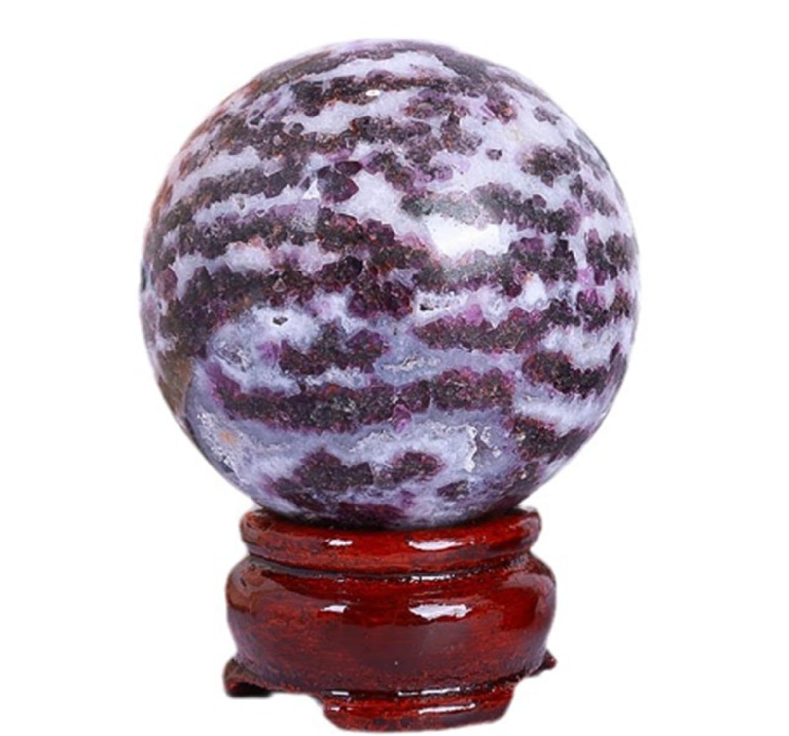 BJXKHFPIV Purple Fluorite Crystal Ball -Office Decor Ornaments-Sphere Accessories-Healing Gemstone Globe - Crystal Sphere -Crystal Gift,5-5.5cm