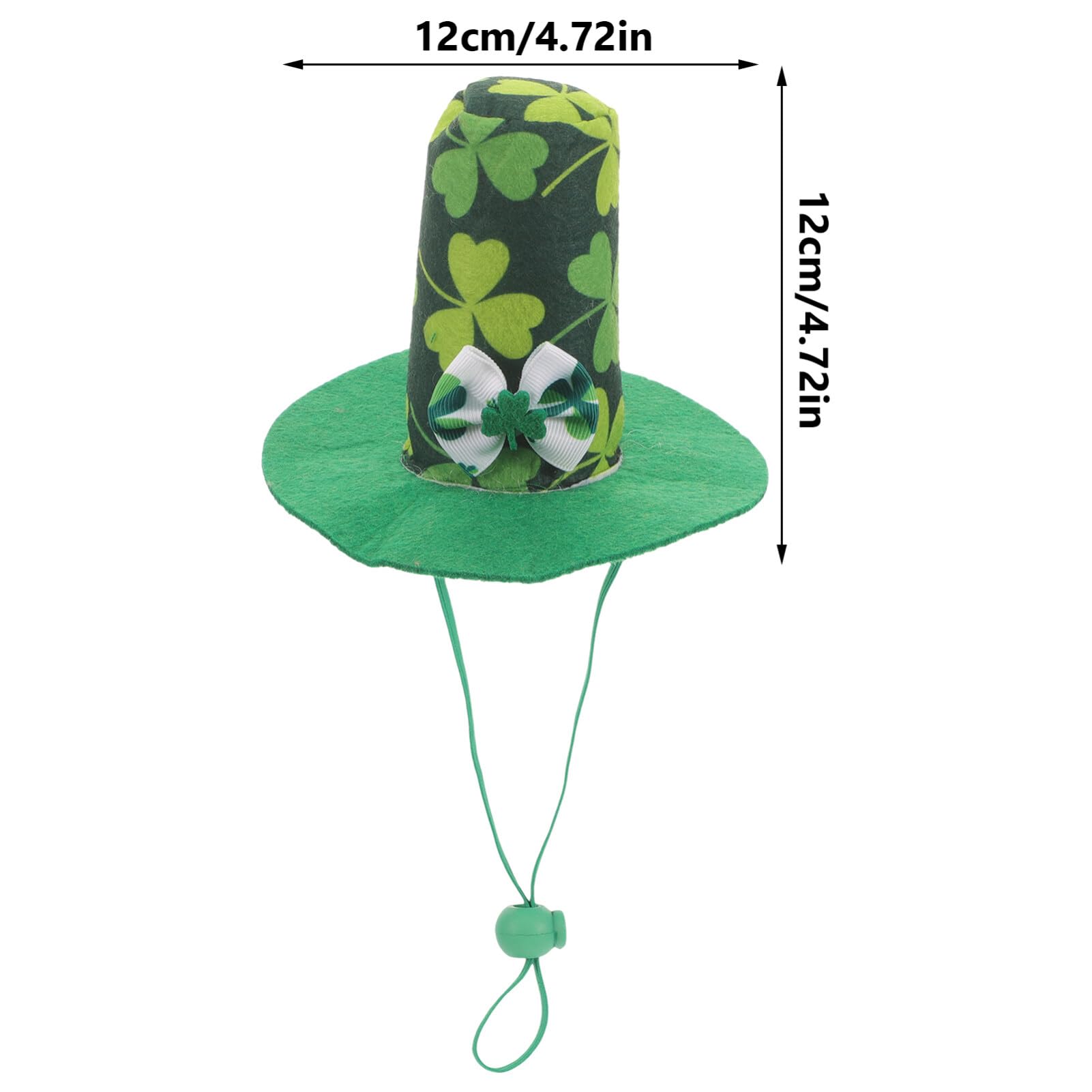 minkissy St Patricks Day Pet Hat Irish Dog Hat Costume Green Shamrock Cat Dog Hat Prop Adjustable Size for Photo Prop Patricks S Day Irish Day Outfit - Image 2