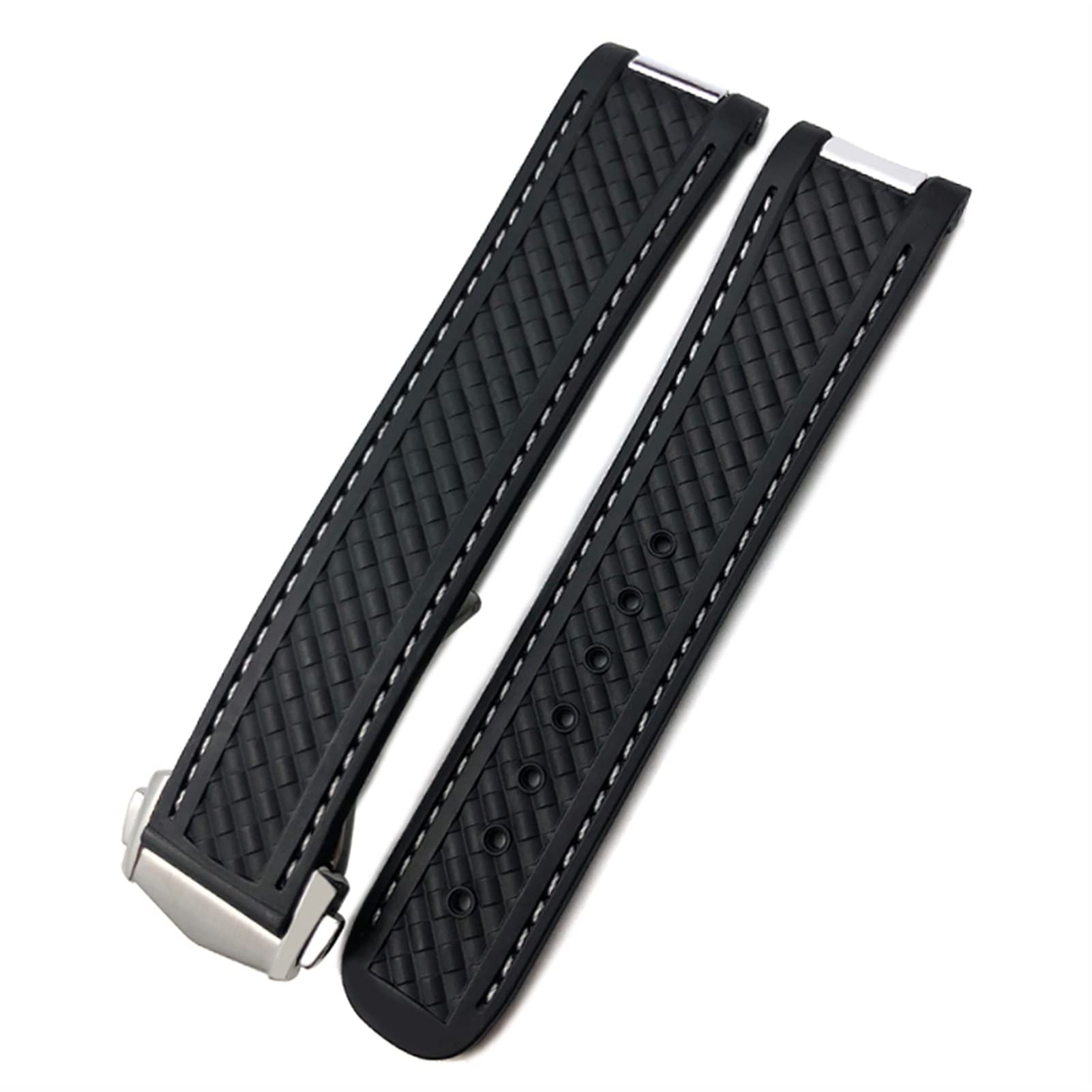 EPANO Uhrenarmband für Omega Seamaster Aqua Terra AT150 8900 Uhrenarmband, Faltschließe, 20 mm, Gummi-Silikon-Armbänder