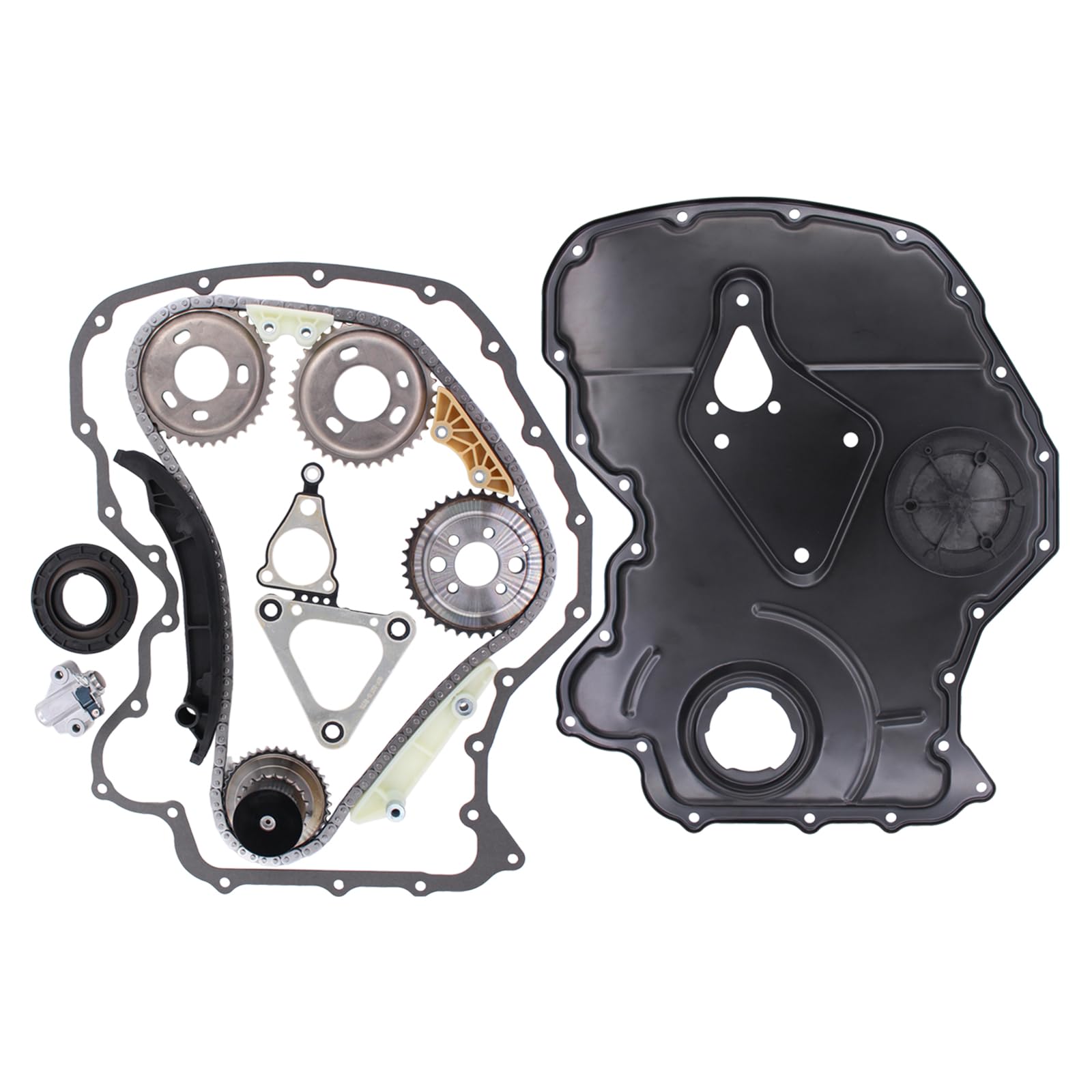 Kit catena distribuzione con guarnizione coperchio anteriore ingranaggi guarnizione albero motore per Transit mk7 2.4 TDCi RWD