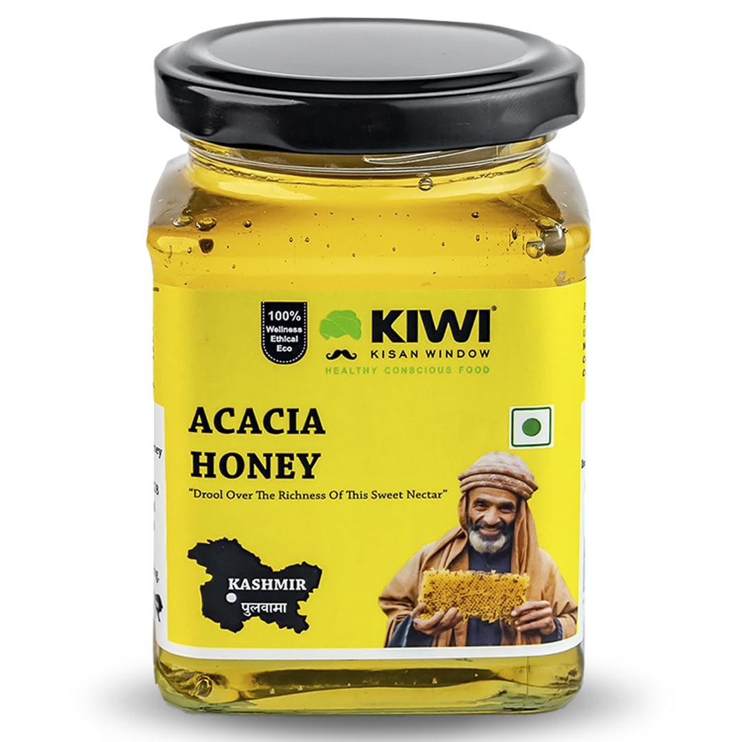 KIWI (Kisan Window) Acacia Honey- 350g | 100% Pure Kashmiri Acacia Honey | Unprocessed | No Added Sugar | No Artificial Flavour - 350g (B0D987JSQ6) Amazon Price History, Amazon Price Tracker