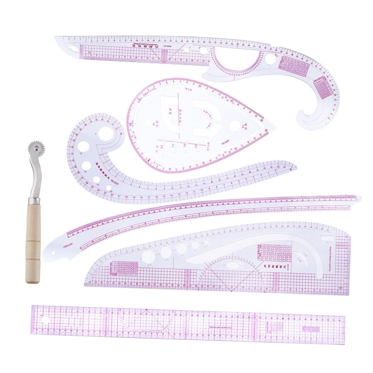 1Set Sewing Ruler Tailor Tools for Clothing Design French Ruler for Accurate Pattern Making Cutting and Grading