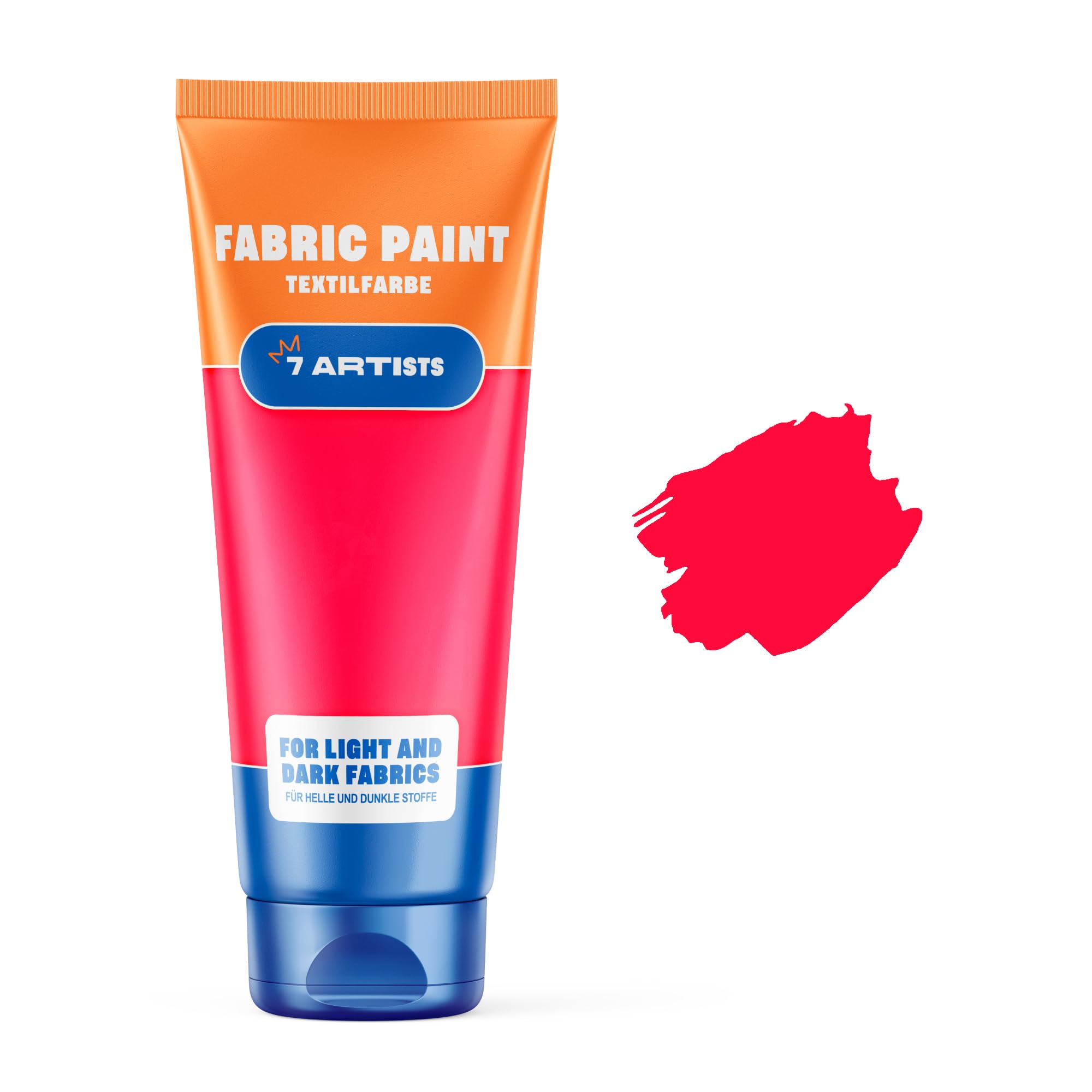 Neon Pink Fabric Paint 60 ml – Permanent Textile Paint for Clothes, Shoes & Denim | Water Based Jeans, Leather & Sneaker Paints | Washable Non-Toxic Fabric Dye for Cotton & Synthetic Fabrics