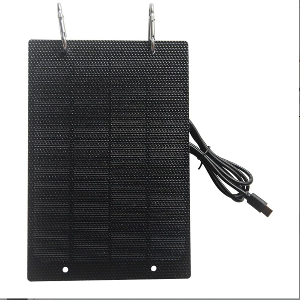 Ijsdnvjndx As Shown 5W 5V Etfe Solar Panel Charger Type-C Output Solar Power Bank For Mobile Phone Security Camera Courtyard Streetligh