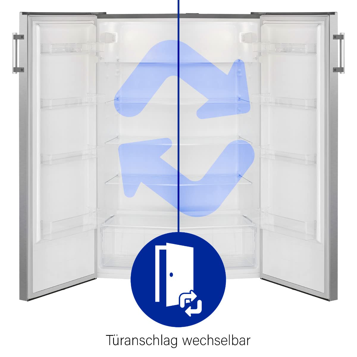 Bomann Kühlschrank ohne Gefrierfach 242L Energieklasse E 143cm leise 40dB VS 7316.1 inox