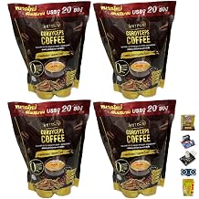 20 Sachets/Box 200g Mix Instant Blend with Natural 22 in 1 Delicious Much Mellow Intense Jamsai Coffee Cordyceps of 4 By Beautygoodshop [Get Free For You Beauty Gifts]