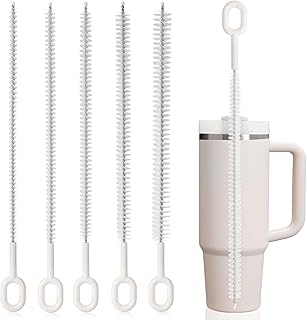 Strohhalm Bürste 5er Set,Strohhalm Reinigungsbürsten für Stanley Tumbler 6mm/8mm/10mm 12mm/14mm strohhalmbürste,Volle Borstenabdeckung,großer Griff