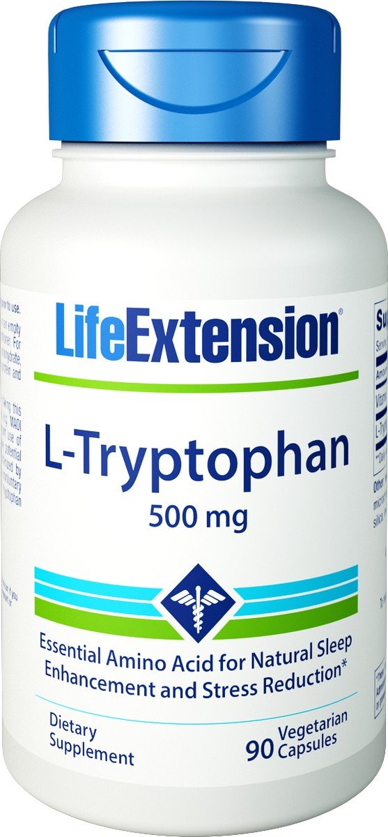 L-Tryptophan 500 mg, 90 Vegetarian Capsules-Pack-2