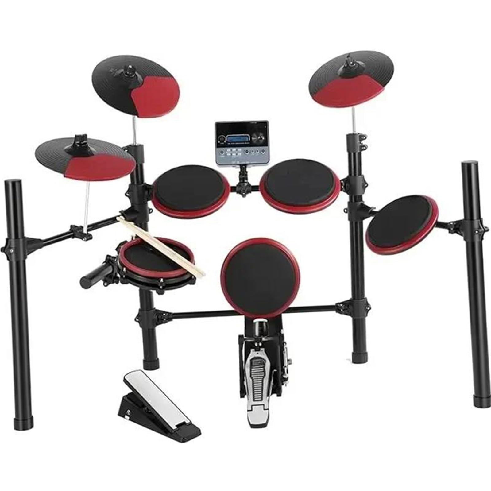 Batería Electrónica Batería Eléctrica Caja De Doble Zona De 8" Almohadillas De De Silicona De 8" Platillos De 10" Bombo 15 Kits De Batería baterias electronicas para principiantes(5)